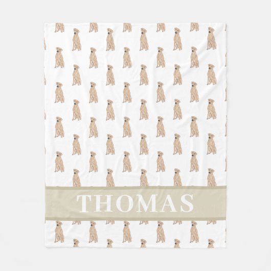 Aangepaste Rhodezische Ridgeback Fleece Deken (Voorkant)