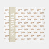 Aangepaste Rhodezische Ridgeback Fleece Deken (Voorkant (Horizontaal))