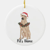 Aangepaste Rhodezische Ridgeback Keramisch Ornament (Achterkant)