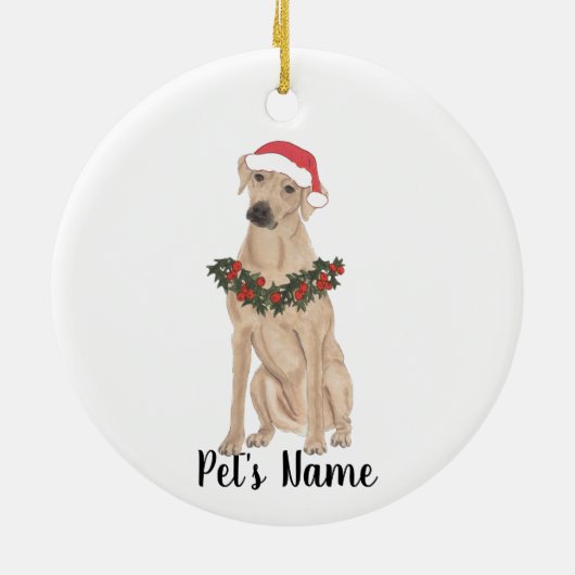 Aangepaste Rhodezische Ridgeback Keramisch Ornament (Achterkant)