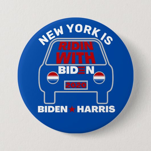 Aangepaste Ridin' met Biden 2020 voor President Ronde Button 7,6 Cm (Voorkant)