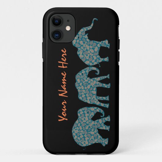 Aangepaste rij van Paisley Elephants iPhone 5/5s H Case-Mate iPhone Case (Achterkant)