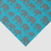 Aangepaste rijen van Paisley Elephants Tissue Pape Tissuepapier (Detail)