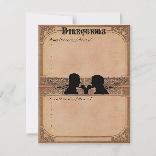 Aangepaste rijroute naar plechtigheid kaart (Voorkant)