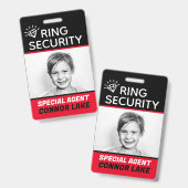 Aangepaste Ringbeveiliging Ringdrager Huwelijksbev Badge (Voor- en achterkant)