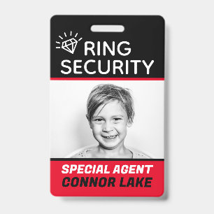 Aangepaste Ringbeveiliging Ringdrager Huwelijksbev Badge