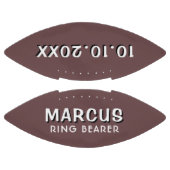 Aangepaste Ringdrager naam bruiloft datum keepomwi American Football (Panelen)