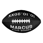 Aangepaste Ringdrager naam bruiloft datum keepomwi American Football (Voorkant)