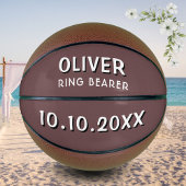 Aangepaste Ringdrager naam bruiloft datum keepomwi Basketbal