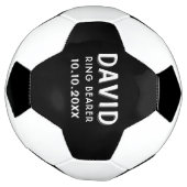 Aangepaste Ringdrager naam bruiloft datum keepomwi Voetbal (Gedraaid)