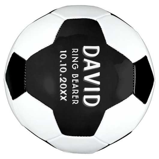 Aangepaste Ringdrager naam bruiloft datum keepomwi Voetbal (Gedraaid)