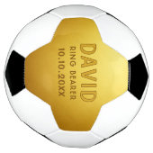 Aangepaste Ringdrager naam bruiloft datum keepomwi Voetbal (Gedraaid)