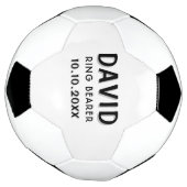 Aangepaste Ringdrager naam bruiloft datum keepomwi Voetbal (Gedraaid)
