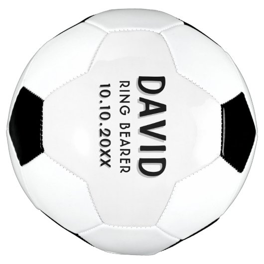 Aangepaste Ringdrager naam bruiloft datum keepomwi Voetbal (Gedraaid)