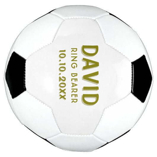 Aangepaste Ringdrager naam bruiloft datum keepomwi Voetbal (Gedraaid)