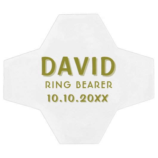 Aangepaste Ringdrager naam bruiloft datum keepomwi Voetbal (Enkel)