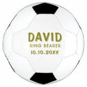 Aangepaste Ringdrager naam bruiloft datum keepomwi Voetbal (Voorkant)