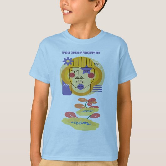 Aangepaste Risograph Artwork T-shirt (Voorkant)