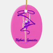 Aangepaste ritmische gymnastieklint keramisch ornament (Voorkant)