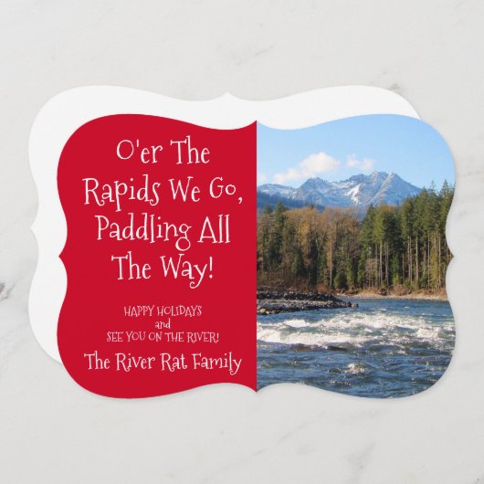 Aangepaste River Runners met kerstkaart Kaart (Voorkant / Achterkant)