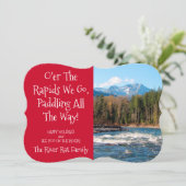 Aangepaste River Runners met kerstkaart Kaart (Staand voorkant)