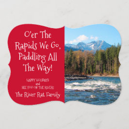 Aangepaste River Runners met kerstkaart Kaart