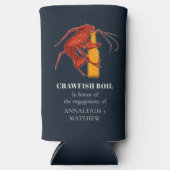 Aangepaste rivierkreeft zeebanket verloving feestj seltzer blikjeskoeler (Voorkant)