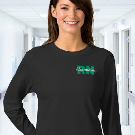 Aangepaste RN-credentials met naam T-shirt