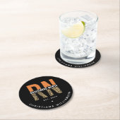 Aangepaste RN geregistreerde zenuwluipaard Typogra Ronde Kartonnen Onderzetter (Insitu)