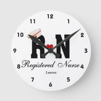 Aangepaste RN Nurse Pet Acrylwandklok Ronde Klok