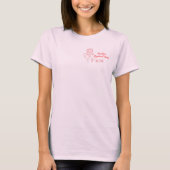 Aangepaste RN Pocket Name & Heart Medical Design T-shirt (Voorkant)