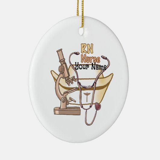 Aangepaste RN verpleegkundige Collage Keramisch Ornament (Rechts)