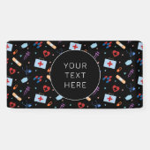 Aangepaste RN Verpleegster | Arts Medisch Patroon Spandoek (Horizontaal)