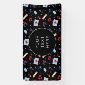 Aangepaste RN Verpleegster | Arts Medisch Patroon Spandoek (Verticaal)