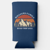 Aangepaste Road Trip Mountain Sunset Seltzer Blikjeskoeler (Achterkant)