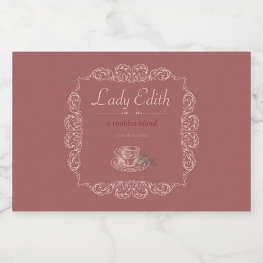  aangepaste Robios rode thee label Voedselcontainer Etiket (Enkel label)