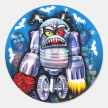 Aangepaste Robo Monster Halloween Sticker.