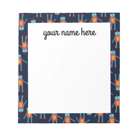 Aangepaste Robot Blocnote (Voorkant)