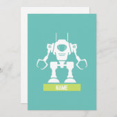 Aangepaste robot feestdagenkaart (Voorkant / Achterkant)