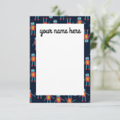 Aangepaste Robot Notecards Bedankkaart (Staand voorkant)