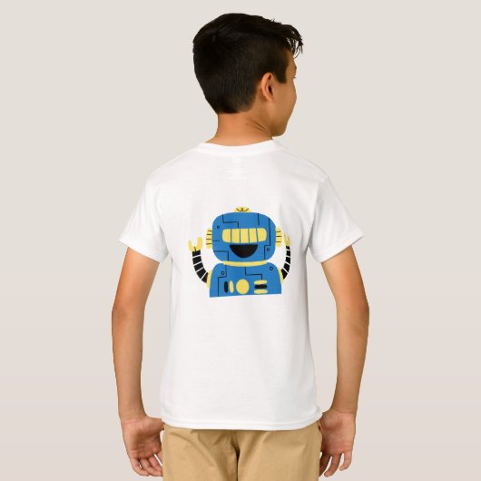 Aangepaste robot t-shirt (Achterkant volledig)