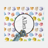 Aangepaste robots fleece deken (Voorkant (Horizontaal))