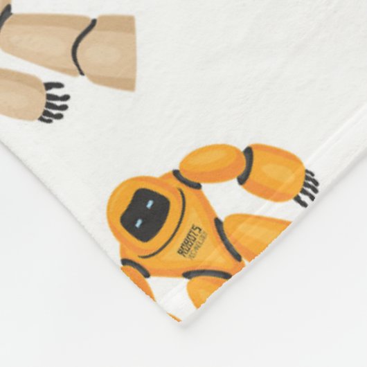 Aangepaste robots fleece deken (Hoek)