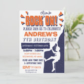 Aangepaste Rock klimmen Verjaardagsfeestuitnodigin Kaart (Staand voorkant)