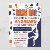 Aangepaste Rock klimmen Verjaardagsfeestuitnodigin Kaart (Voorkant / Achterkant)