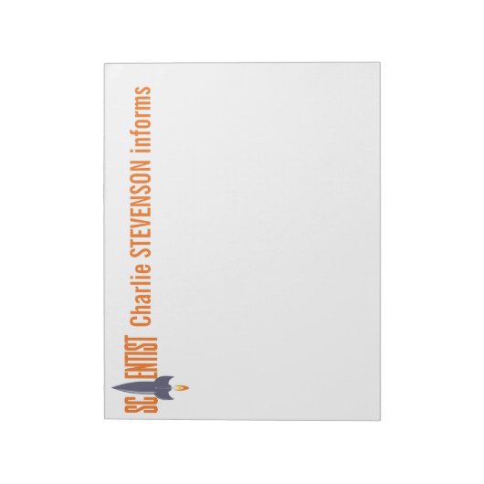Aangepaste Rocket Scientist-laptops Notitieblok (Linkerzijde)