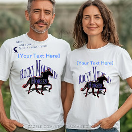 Aangepaste Rocky Mountain Horses Silhouet T-shirt