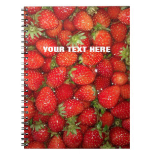 Aangepaste rode aardbei, fotojournaal notitieboek