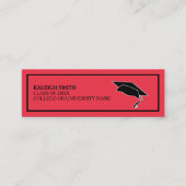 Aangepaste rode Afstuderen Naam invoegen Contactkaartje (Voorkant)