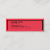 Aangepaste rode Afstuderen Naam invoegen Contactkaartje (Achterkant)